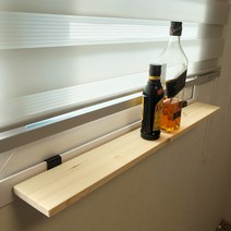 아키아 네이쳐 원목 창틀 선반 + 창틀 브라켓 2p, 길이70cm 폭27cm + 브라켓1쌍, 세트, 차콜브라운
