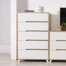 각시방가구 스캐닝 800 5단 서랍장, 메이플화이트