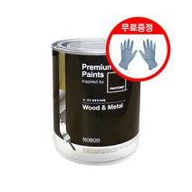 노루페인트 철재/목재/가구용 팬톤 수성 페인트 우드앤메탈 에그쉘광(저광) 1L, Rainy Day 13-5304