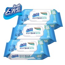 스카트 물걸레 청소포 올인원 대형25매 3팩 (75매), 25매
