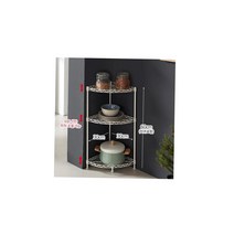 32평아파트 20평빌라 메탈화이트선반 코너3단 원룸 화분진열대 조립앵글 철재수납장 조립식선반앵글 다용도, 코너 3단 상턱