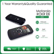 Motorola-ROKR E8 리퍼브 휴대폰 오리지널 언락 저렴한 옛날 휴대폰, Black, 블랙