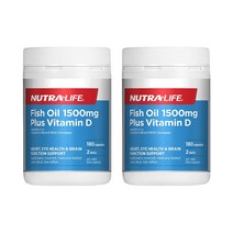 뉴질랜드 뉴트라라이프 피쉬오일 오메가3 비타민D 180정 2병 Fish Oil 1500mg+VD