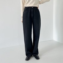 데일트 여성 와이드 밴딩 청바지