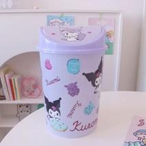 (7종)산리오 휴지통 쓰레기통 마이멜로디 쿠로미 시나모롤 폼폼푸린 헬로키티 화장실 아이방, 06 쿠로미