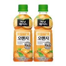 코카콜라 미닛메이드 오렌지 350ml X 24PET(1박스) 주스 과일 음료수, 24개