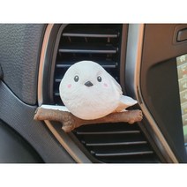 귀요미 뱁새 차량용 석고방향제, 블랙체리, 프리지아