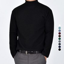 가이스토리 남성용 베이직핏 골지 챈들러 기모 반목 폴라 니트