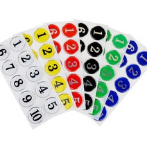 컬러 원형 에폭시 번호판 번호스티커 숫자안내판 _[마크트], 노랑 11~20, 본상품선택