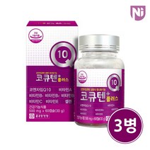 종근당건강 코큐텐 플러스 500mg 60캡슐 3병(6개월분), 60정, 3개