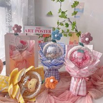 다채로운 해바라기 장미 마이 멜로디 kuromi cinnamoroll kt 고양이 봉제 인형 보보 볼 꽃다발 크리스마스 발렌타인 39sday 선물, 10