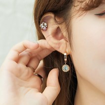 노이드비 써지컬스틸 크리스탈 고급여성귀걸이 원터치타입