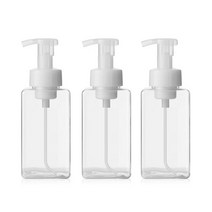 알루이 거품용기 욕실디스펜서 공병 450ml 투명, 3개