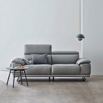 한샘 노마딕 천연면피가죽 전동 리클라이너 소파 3인용(양쪽형), 페더화이트(A)