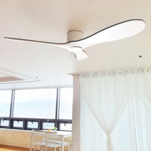 실링팬 에어라인 천장형 선풍기 52인치 리모컨 저소음 35W, 화이트
