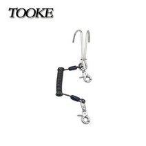 프리다이빙컴퓨터 다이버컴퓨터 다이버시계 스쿠버 다이빙 전류 후크 더블 리프 드리프트 나선형 코일 끈 포함 스테인레스 스틸 현재 수중 스포츠 용, TG753-Black