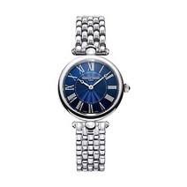 Frederique Constant 프레드릭 콘스탄트 여성용 쿼츠 드레스 워치 스테인리스 스틸 스트랩 실버 14 (모델: FC-200MPN2AR6B) 실버톤 및 블루
