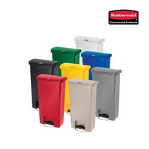 러버메이드 슬림짐 스텝온 쓰레기통 90L/24G 회색, 단품