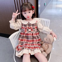 아짱 봄가을신상여아원피스 체크원피스 공주원피스 리본원피스 인디체크원피스