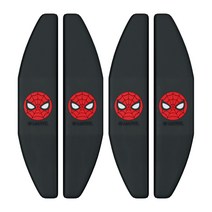 생활더하기 마블 히어로 슬림 도어가드 자동차 문콕방지, 4개, 블랙-스파이더맨-얼굴심볼