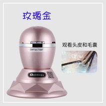 두피진단기 측정기 현미경 무선 와이파이 헤어 모낭 테스터 피부 모발테스트기기 HD 앰프, 핑크 골드