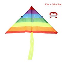 전통연 얼레 1PC 새로운 무지개 연 야외 비행 60M 문자열, kite with line