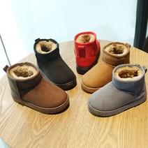 바이시유 키즈 남아 여아 아동 부츠 발목 숏 어그부츠 겨울털부츠 털안감 어린이 방한화 유아동 겨울 털신 워커 신발 슈슈