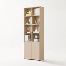 한샘 티오 격자책장 수납형 6단 80cm (컬러 택1), 화이트/그레이(H)