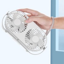발땀no 사무실책상밑 미니 발선풍기 차량악세서리 자동차내부인테리어 차안꾸미기, 디월스 엘립스빈 듀얼선풍기(화이트)