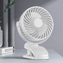 Mini Fan 충전식 커네틱 클립형 무소음 휴대용선풍기 미니, 화이트