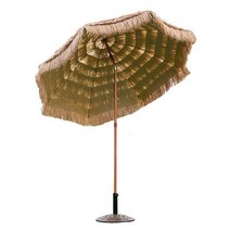 지푸라기 파라솔 열대 볏짚 인테리어 감성 카페 호텔, 2.0m 밀짚우산 + 우산받침 장착