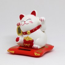 위즈펌 오브제 고양이 마네키네코 손흔드는 럭키 복 인테리어