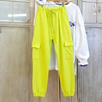 이힝 뉴네온 카고 쭈리 밴딩 조거팬츠 바지