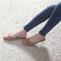셀러허브 여성패션 [오노마] ONM 여성 스웨이드 리본 플랫 뮬슬리퍼 봄패션 데이트