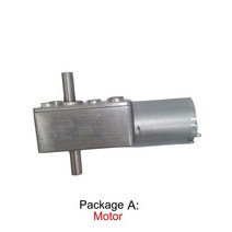 민코타DC 웜 기어드 모터 JGY-370 더블 샤프트 6-24V 역방향 자동 잠금 듀얼 출력 미니 감속기, 21 12V 40rpm_05 Package R