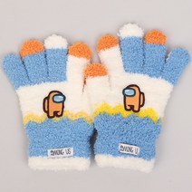 어몽어스 아동 탁텔 손가락 장갑 어린이 니트 장갑 초등 플리스 장갑 날개사 요술