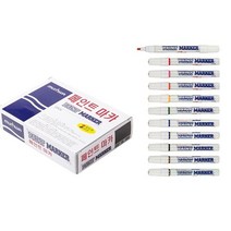 문화 페인트마카 칼라별 12개입 1박스, 화이트