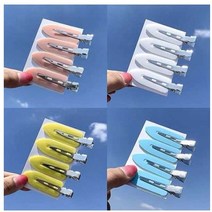 서핑보드 헤어핀 메이크업용 앞머리핀 헤어클립 잔머리 사이드핀 1세트(4PCS), 핑크(4P), 1개