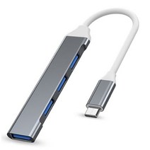 usb멀티허브 맥북 3.0 도킹허브USB C 허브 3.0 타입 3.1 4 포트 멀티 스플리터 어댑터 OTG 샤오미 레노버, 02 Type C 3.1 grey