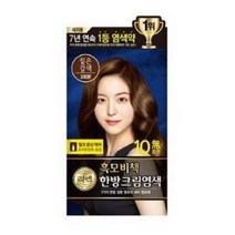 리엔 흑모비책 한방 크림염색제, 0 짙은갈색, 10개