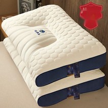 라텍스 베개 가정용 천연 메모리 목 보호대 수면 보조, E