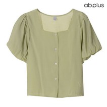 에이비플러스 ab.plus 스퀘어넥 러플 소매 블라우스 (LSW5MB83A)