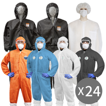 24벌 1박스 일회용작업복 원피스 투피스 작업복 부직포 위생복 위생가운 방역복 분진복 방호복 방진복, PP원피스작업복(회색), 24개