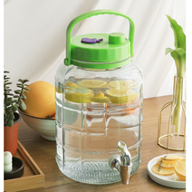 숨쉬는 유리술병 담금주병 수도꼭지 효소병, 디스펜서 효소병 5L, 디스펜서 효소병 5L