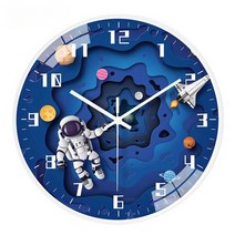 인테리어 무타공 벽시계 사무실 무소음 우주인 아들방, 3060 8인치(직경 20cm)