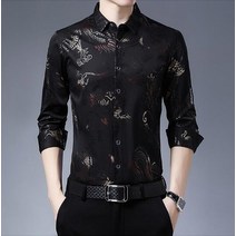 Z3JC 남성 긴팔 캐주얼 루즈핏 비즈니스 코디 셔츠