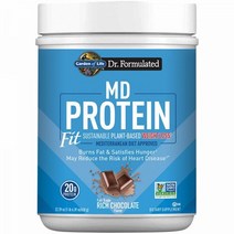 가든 오브 라이프 Dr. Formulated Sustainable PlantBased MD Protein 체중 감소 지원 리치 초콜릿 22.39 oz. / 10인분