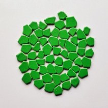 유리공예 스테인드글라스 600g/21oz (약. 165 ~ 175 개) 다각형 도자기 모자이크 타일 5mm/0.2 인치 두께 D, 13 Green_01 600g-21oz