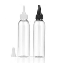 허브스프레이 플라스틱용기 뾰족캡 흰색 검정100~500ml, 120ml, 투명용기 흰색캡