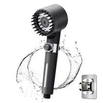 Imiu Eaimiu FINE BUBBLE AC-75 샤워 헤드 마이크로 나노 버블 0.001 mm 울트라 파인 버블 독일로부터의 설계 강력 증압 마사지 브러시 기능 보습 절수 고수압 샤워 헤드 그레이(본체：FINE BUBBLE AC-75)